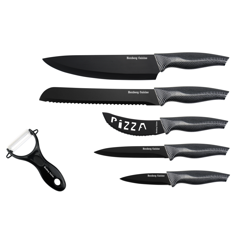 Set de 5 Couteaux revetement Céramique + économe Royaltyline RL NH5R