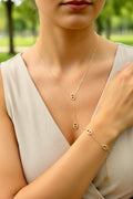 Parure lariat et bracelet maillons marins