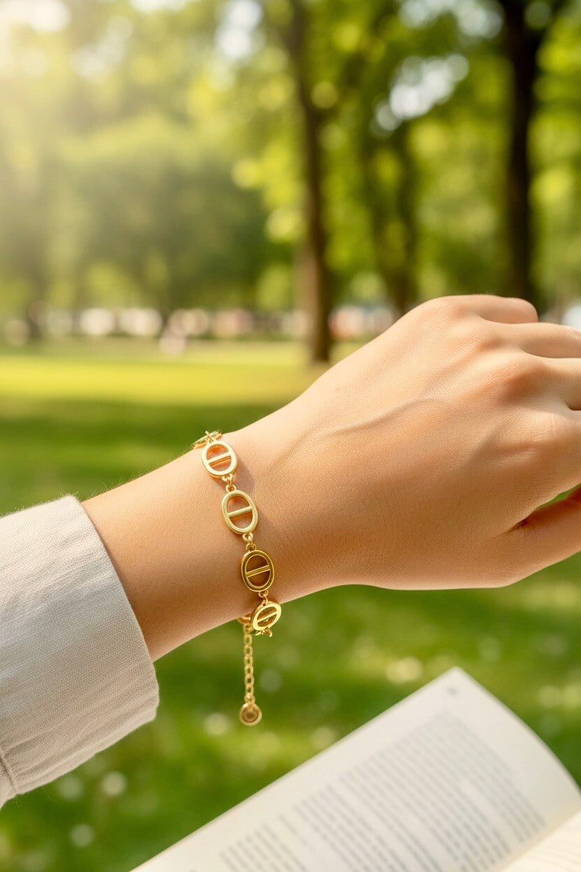 Bracelet maillons marins ovales