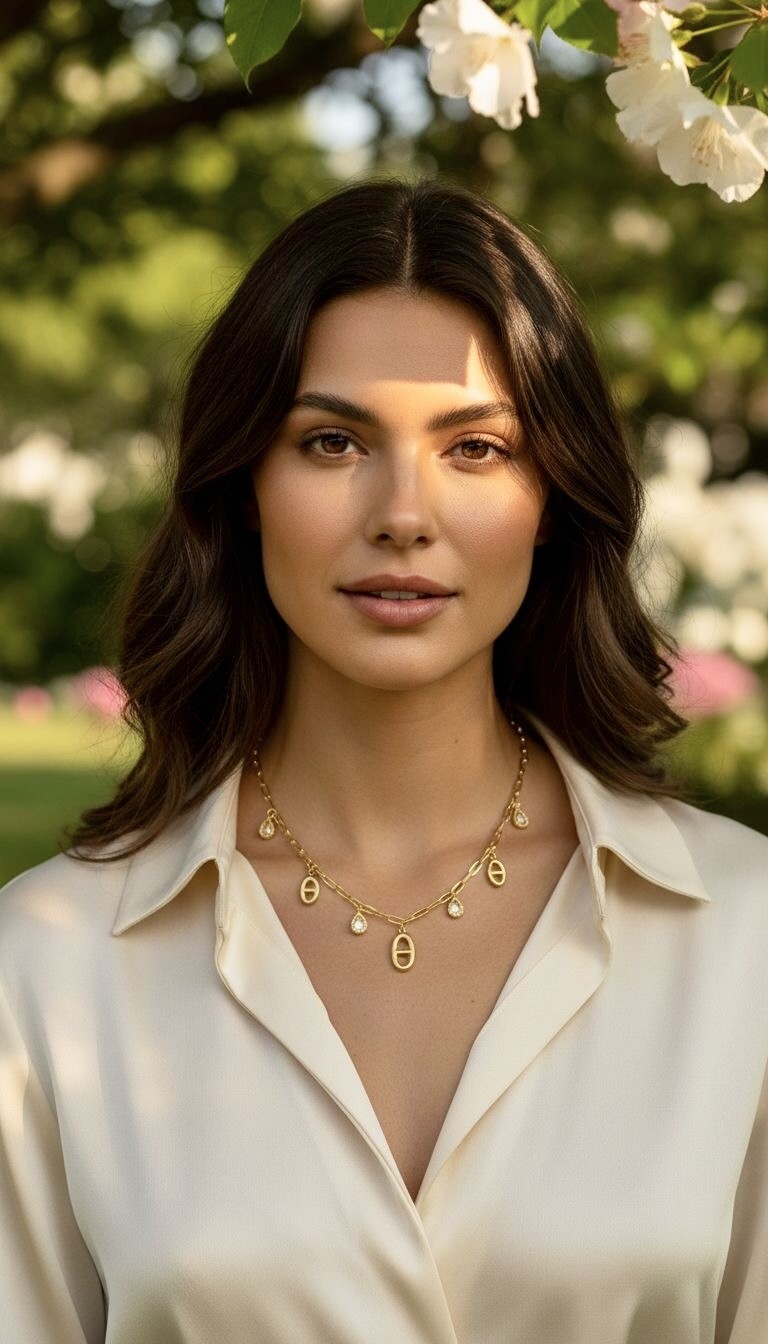 Parure collier et bracelet maillons marins breloques