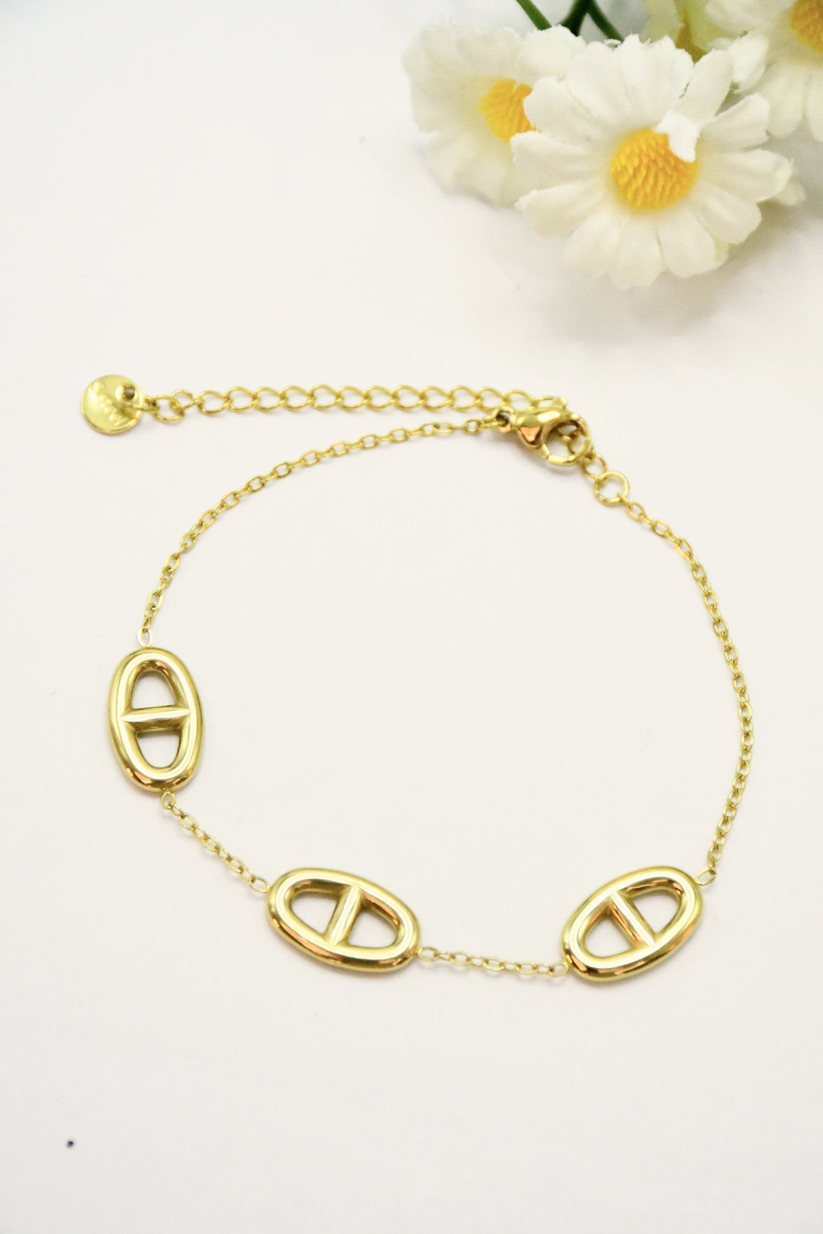 Bracelet trois maillons marins