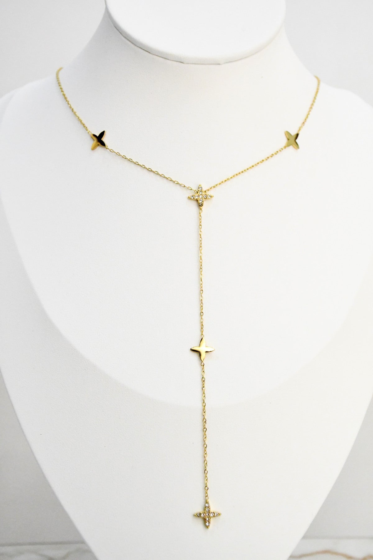 Collier lariat étoiles