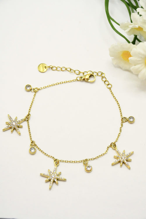 Bracelet breloques étoiles