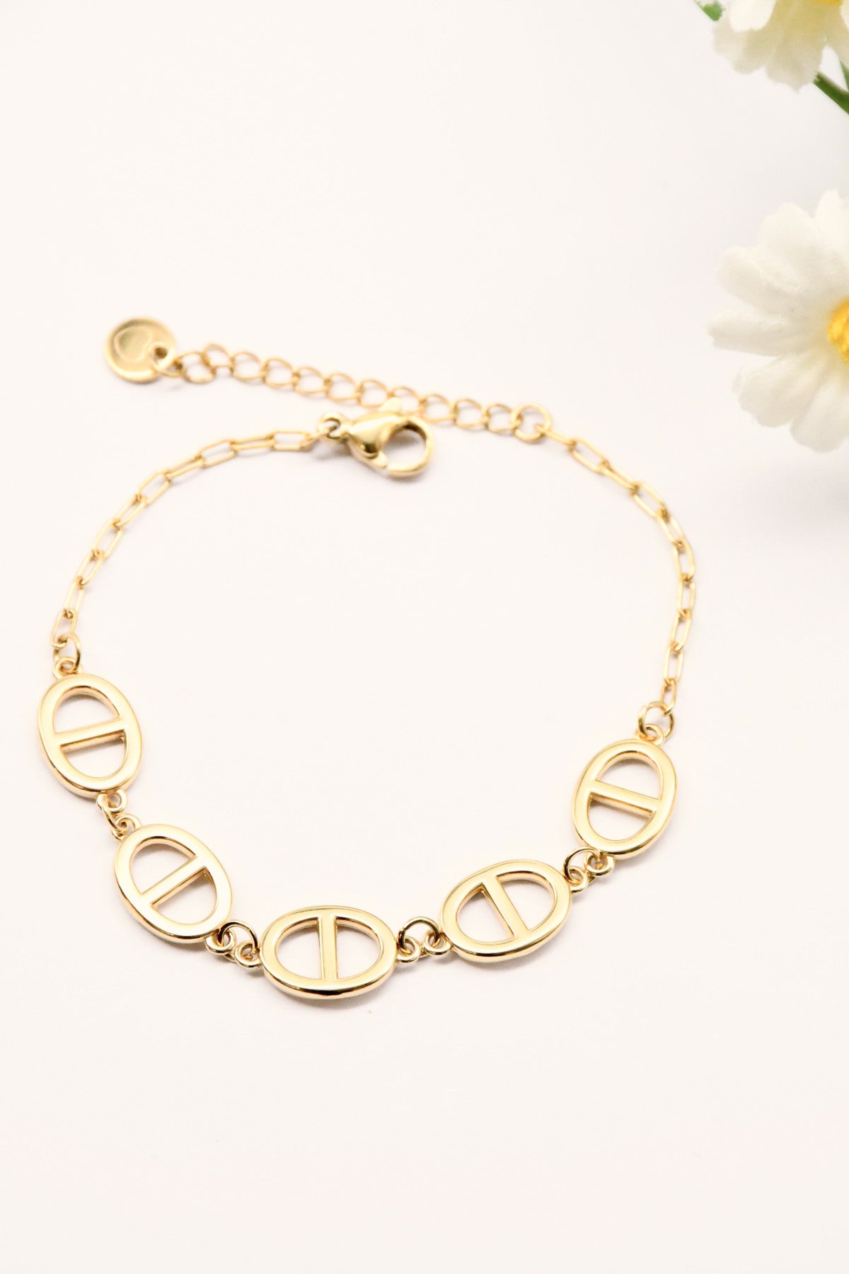 Bracelet maillons marins ovales