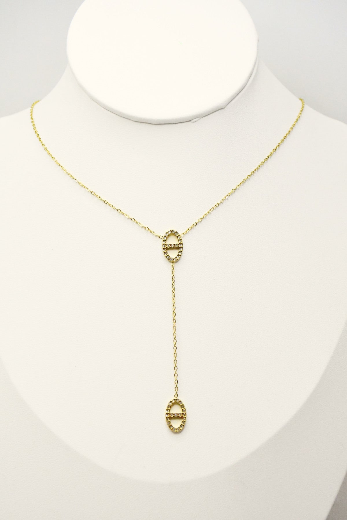 Parure lariat et bracelet maillons marins