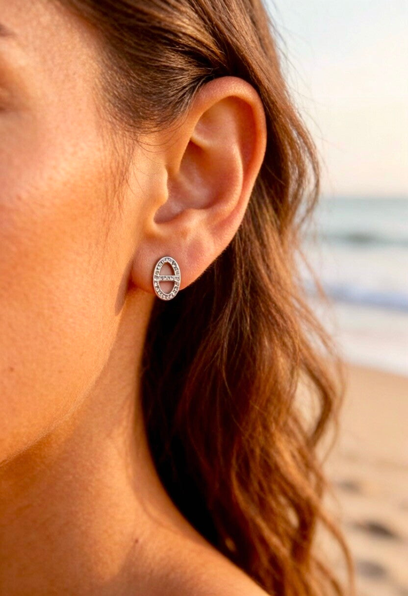 Boucles d'oreilles maillon marin
