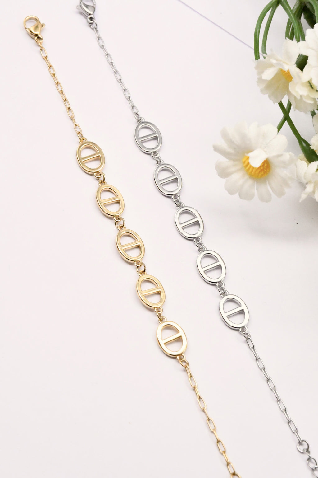 Bracelet maillons marins ovales