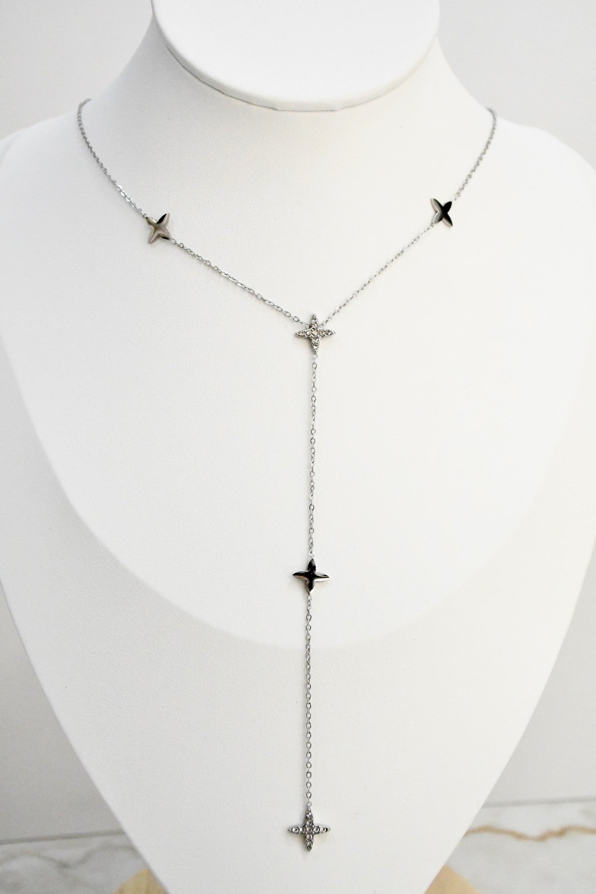 Collier lariat étoiles