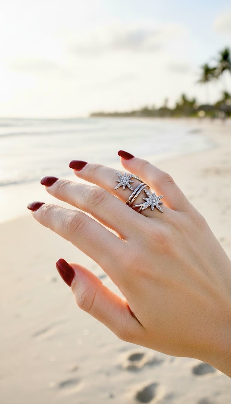 Bague étoiles ajustable