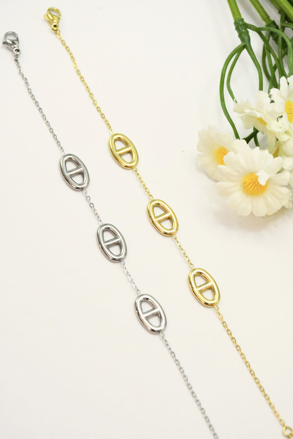 Bracelet trois maillons marins