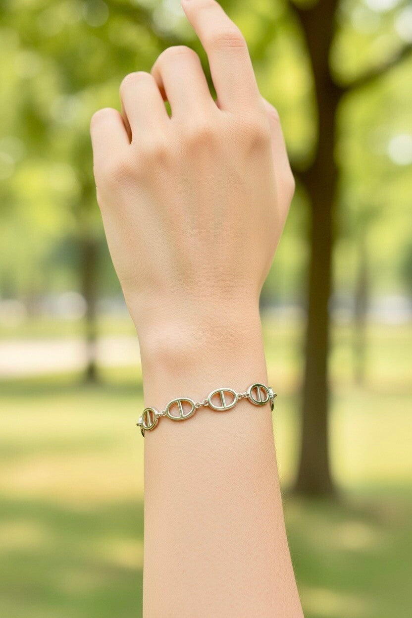 Bracelet maillons marins ovales