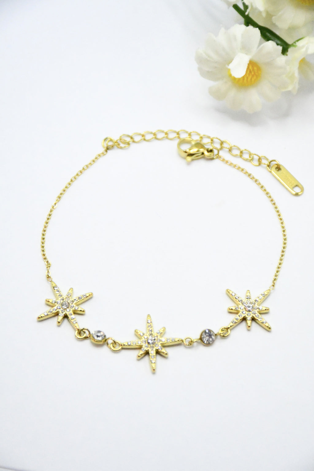 Parure collier et bracelet étoiles