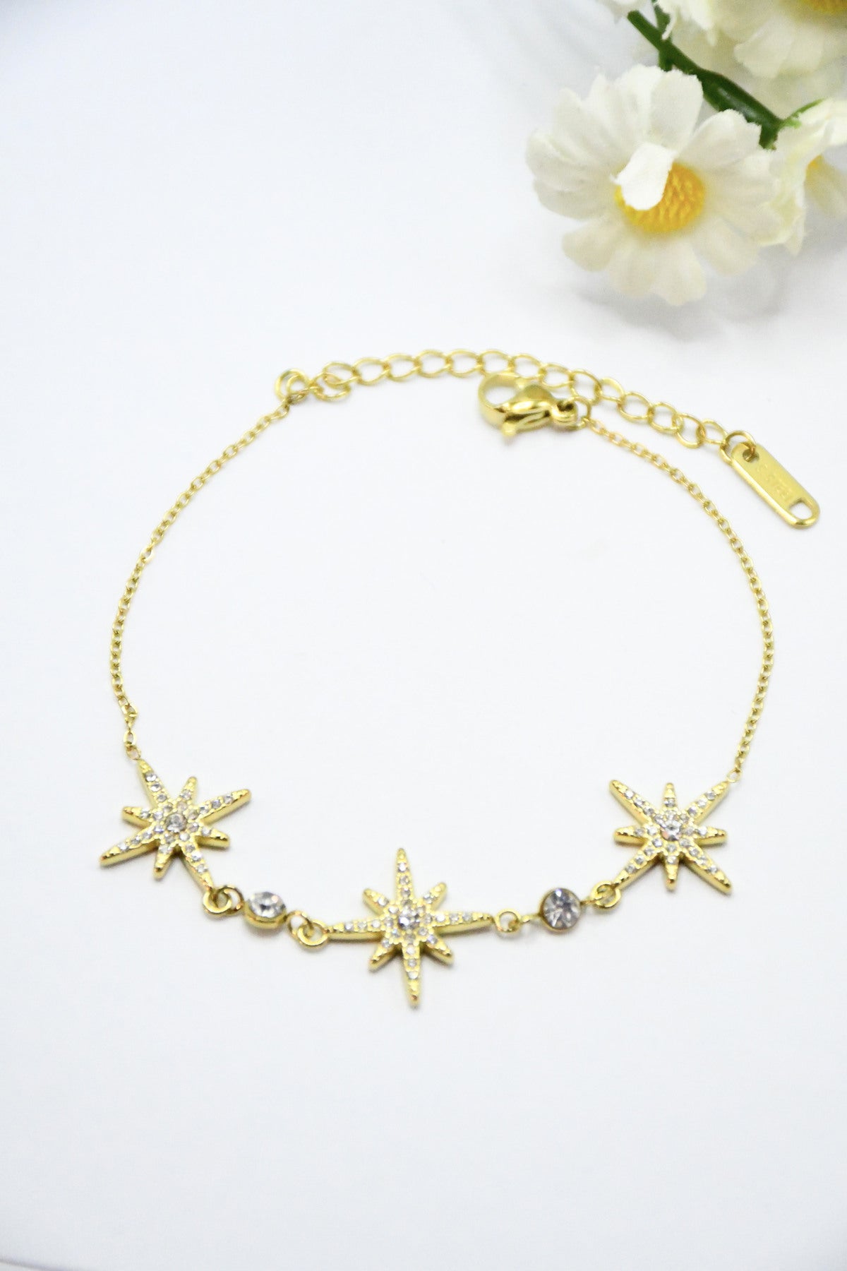 Parure collier et bracelet étoiles
