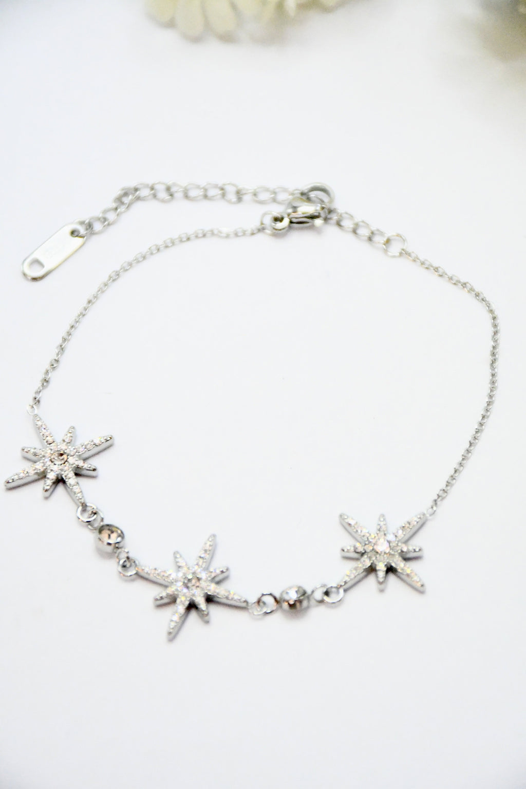 Parure collier et bracelet étoiles